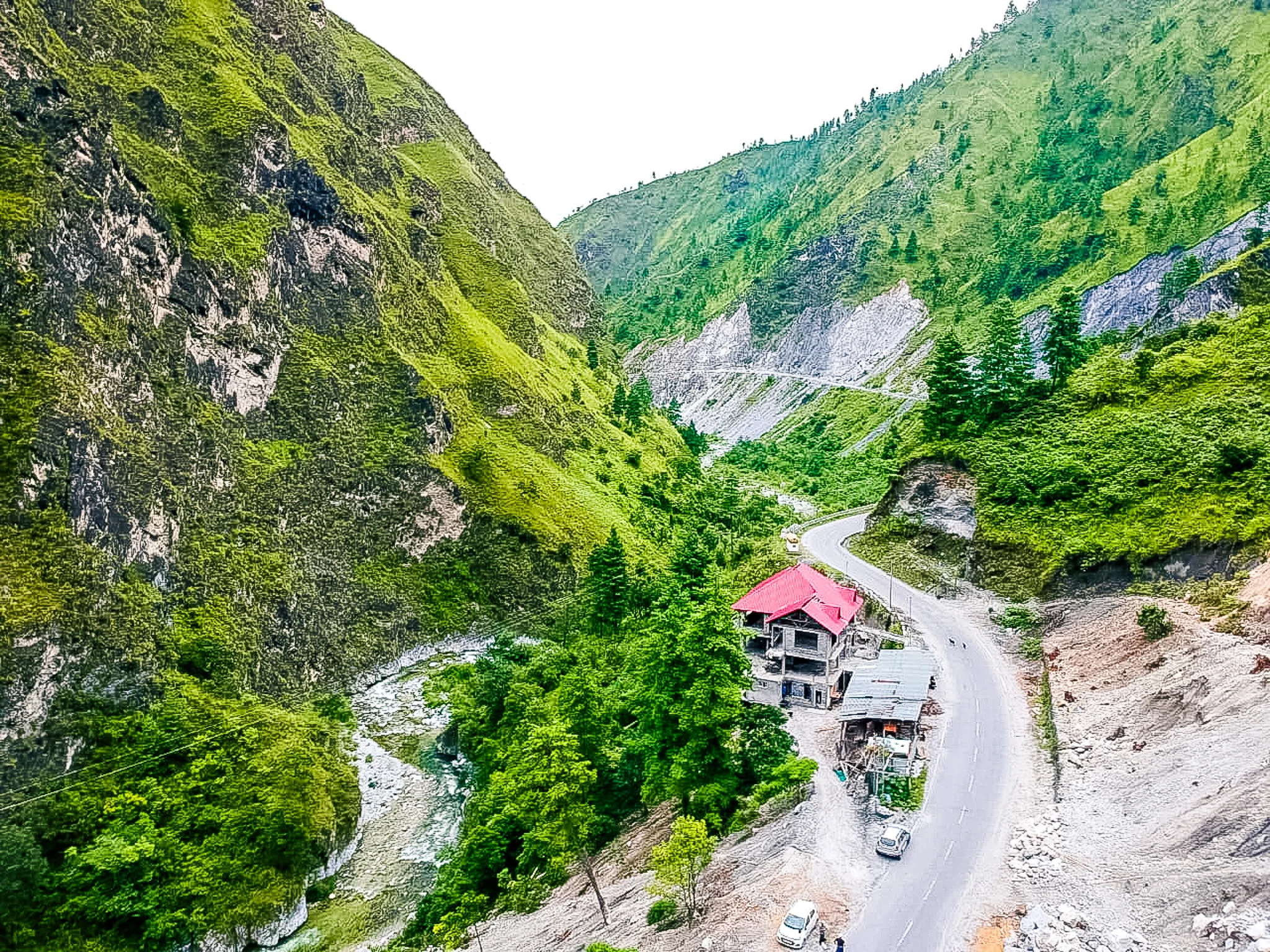 Firong Stay Rupa valley drone view showing beautiful landscape